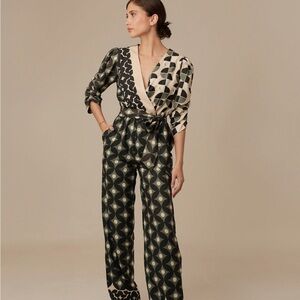 Gabriela By Lavi Patterned Jumpsuit Condition New XS Multicolored